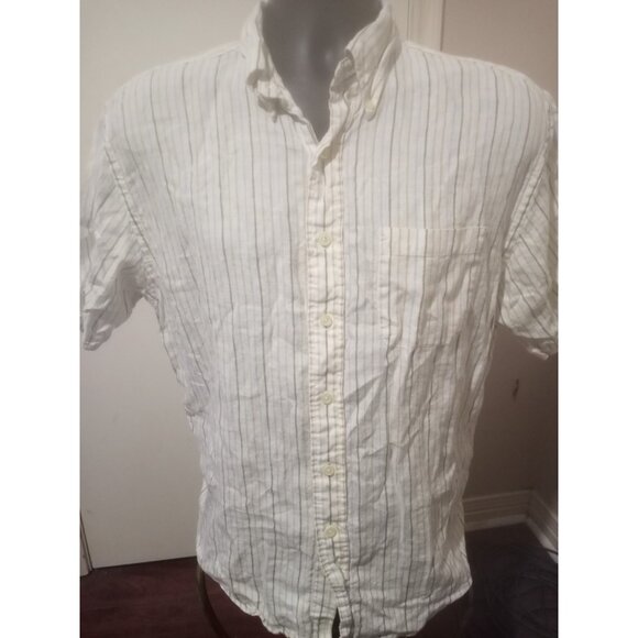 Brooks Brothers Shirt Mens Large L White The Original Polo Button-Up Irish Linen - Picture 1 of 11